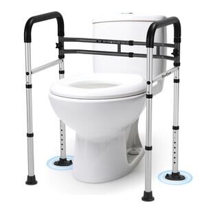 MaxKare Toilet Safety Rail - Adjustable Height & Width - Stand Alone Frame - NIB